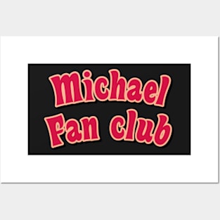 Michael fan club red Posters and Art